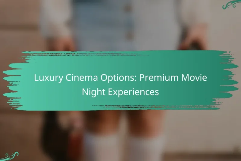 Luxury Cinema Options: Premium Movie Night Experiences
