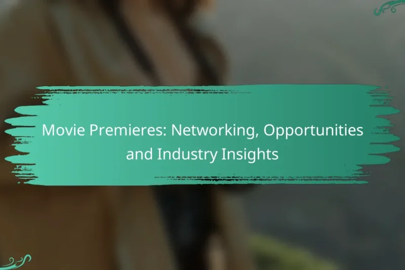 Movie Premieres: Networking, Opportunities and Industry Insights