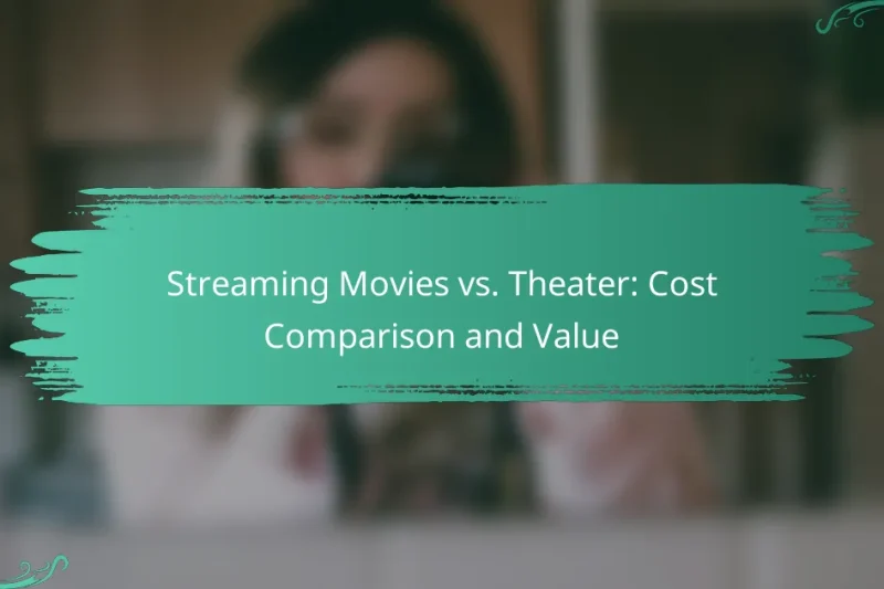Streaming Movies vs. Theater: Cost Comparison and Value