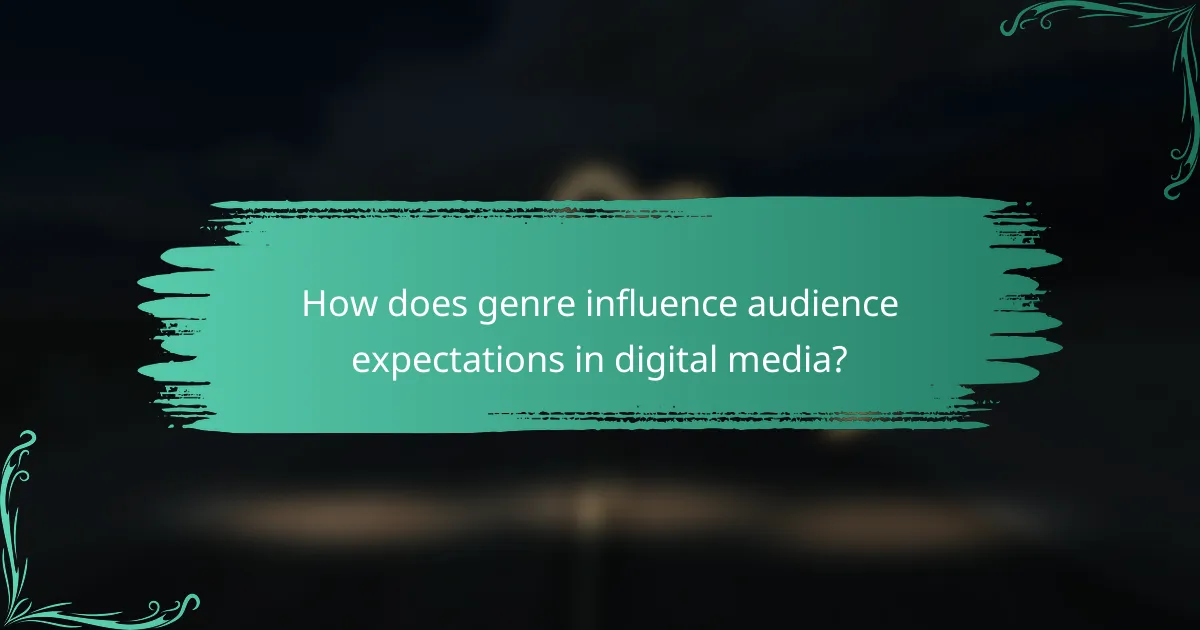 How does genre influence audience expectations in digital media?