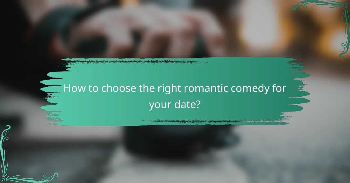 How to choose the right romantic comedy for your date?