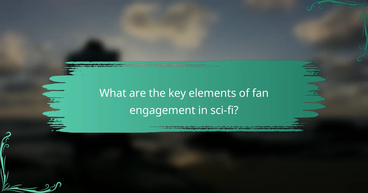 What are the key elements of fan engagement in sci-fi?