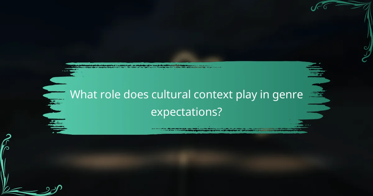 What role does cultural context play in genre expectations?